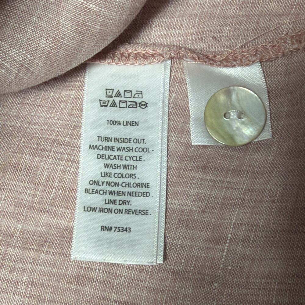 NWOT Sigrid Olsen Women's Lagenlook 100% Linen V-Neck Tunic/Blouse - Size 2X - Picture 14 of 15